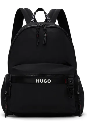 HUGO BOSS Sac à dos noir à poches et à logo contrastant