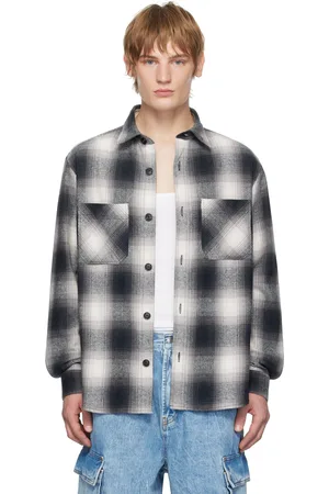 HUGO BOSS Chemise grise en flanelle