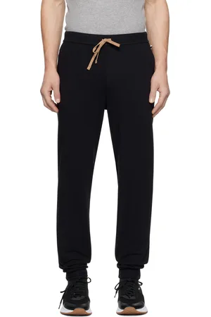 HUGO BOSS Pantalon de survêtement noir à logo brodé
