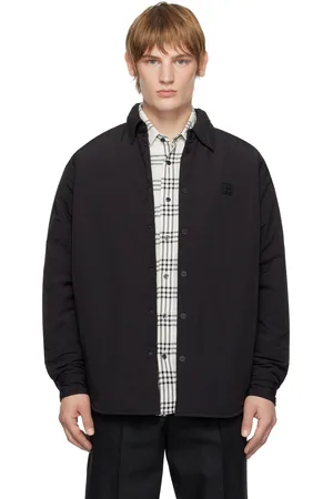HUGO BOSS Surchemise noire à écusson rembourré à logo étagé