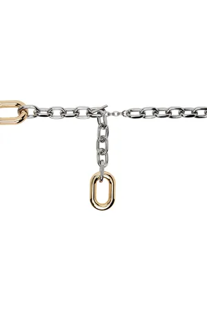 Paco rabanne Ceinture argenté et doré à gros maillons