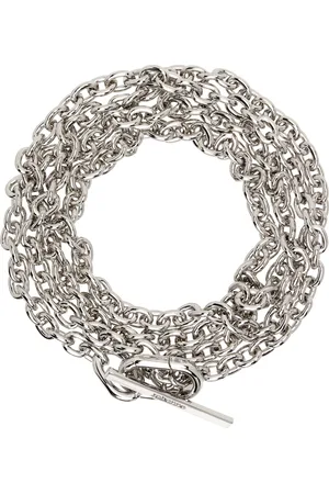Paco rabanne Collier argenté à très gros maillons et à fermoir à traverse