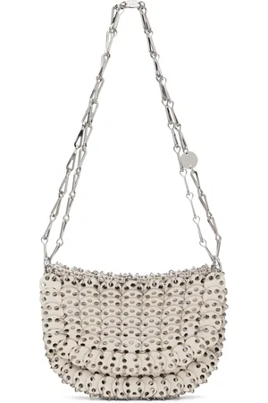 Paco rabanne Sa messager 1969 blanc cassé en cuir