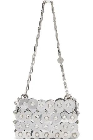 Paco rabanne Sac de style cotte de mailles argenté métallique