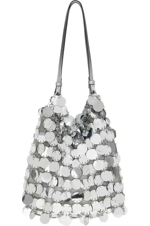 Paco rabanne Grand cabas de style cotte de mailles argenté
