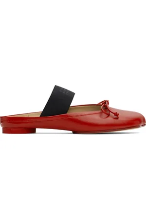 Maison Margiela Ballerines à enfiler rouges à bout anatomique