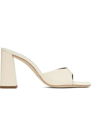Staud Sandales à talon bottier Sloane blanc cassé
