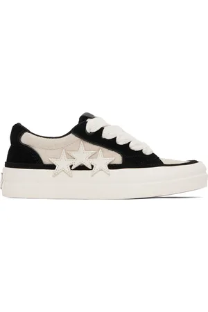 AMIRI Baskets de planchiste basses Sunset noir et blanc cassé