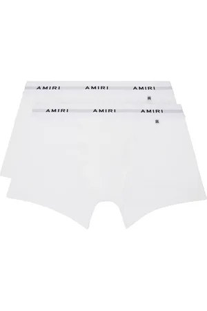 AMIRI Ensemble de deux boxers blancs à écusson à logo