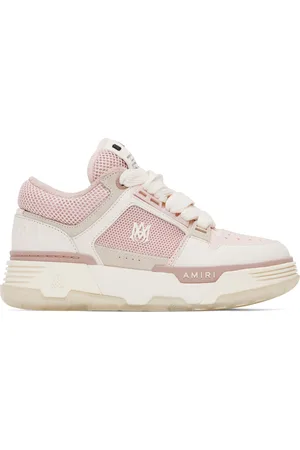 AMIRI Baskets MA-1 blanc et rose