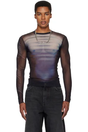 Jean Paul Gaultier T-shirt bleu marine à imprimé Le mâle