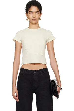 Jean Paul Gaultier T-shirt blanc cassé à monogramme