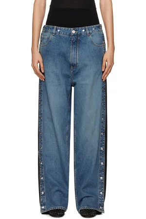 Alaïa Jean bleu à taille intégrée