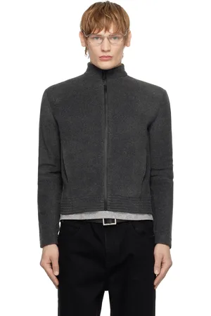 Fax Copy Express Blouson gris en molleton à glissière