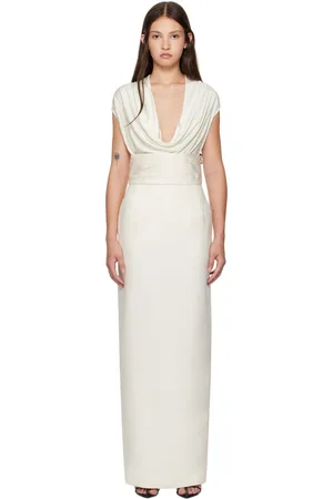 Gia Studios Jupe longue Tux blanc cassé