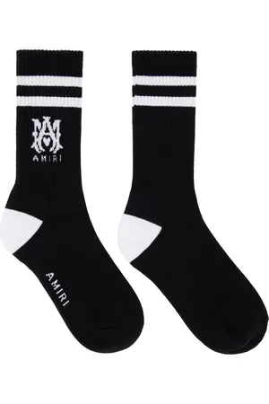 AMIRI Chaussettes noires à monogramme