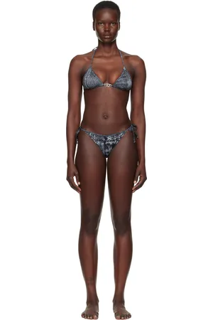 Diesel Haut de bikini Sees-T et culotte de bikini Brigitte noir et gris