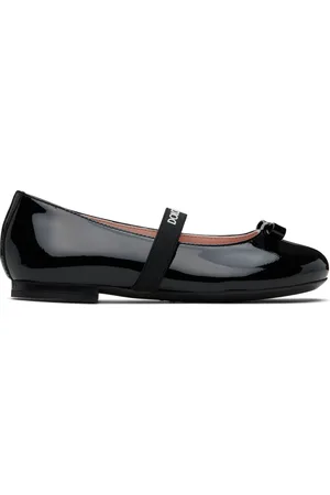 Dolce & Gabbana Enfant | Ballerines noires en cuir verni à boucle