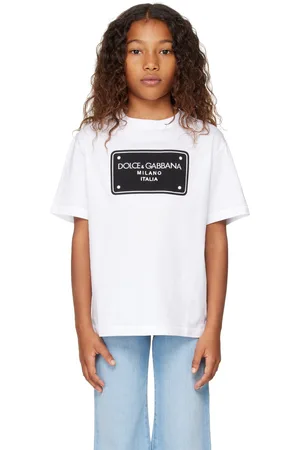 Dolce & Gabbana Enfant | T-shirt blanc en jersey à écusson à logo