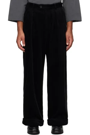 ENGINEERED GARMENTS Pantalon Oxford noir en velours à grosses côtes