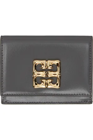 Givenchy Porte-carte gris à ferrure à logo 4G Liquid
