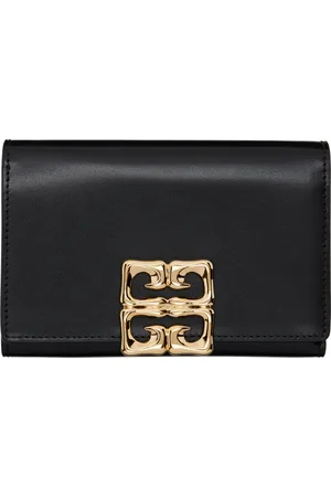 Givenchy Portefeuille noir à ferrure à logo 4G Liquid