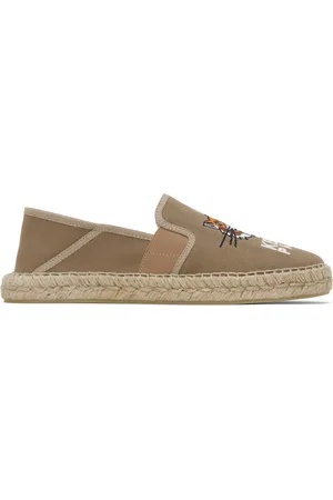Kenzo Espadrilles brun clair à goussets élastiques