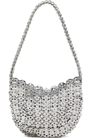 Paco rabanne Sac en forme de demi-lune argenté - 1969
