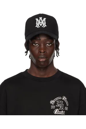 AMIRI Casquette de camionneur noire à monogramme à ornements facettés