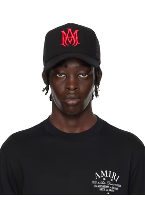 AMIRI Casquette de camionneur noir et rouge à monogramme - Core