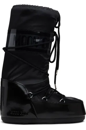 Moon Boot Bottes Icon Glance noires en satin