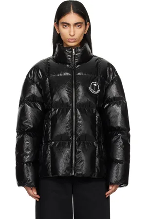 Moncler Blouson Simoon noir en cuir synthétique rembourré en duvet - Moncler x Palm Angels