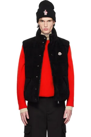 Moncler Veste réversible Colbricon noire en sherpa rembourrée en duvet