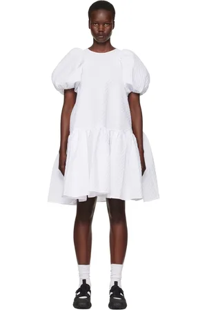 Cecilie Bahnsen Robe courte Alexa blanche