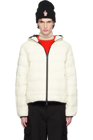 Moncler Blouson Gardy blanc cassé rembourré en duvet