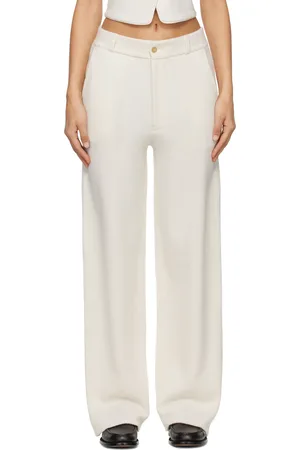 Guest In Residence Pantalon façon tailleur blanc cassé