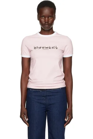 Givenchy T-shirt rose à bordures contrastées