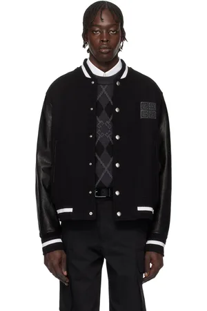 Givenchy Blouson aviateur de style collégial noir à logo 4G