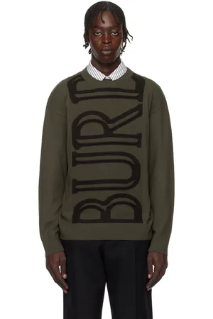 Burberry Pull brun en laine à logo