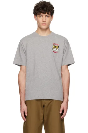 Kenzo T-shirt gris à image à logo brodée édition VERDY