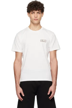 Kenzo T-shirt blanc cassé à logo modifié brodé