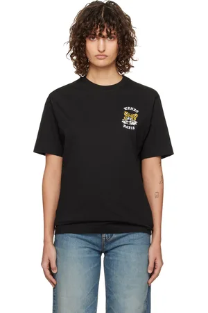 Kenzo T-shirt noir à image à logo brodée édition VERDY