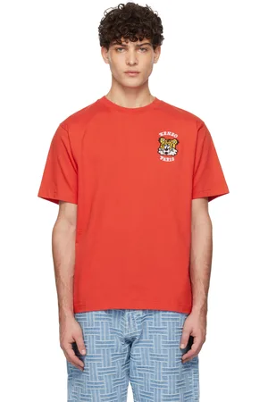 Kenzo T-shirt rouge à image à logo brodée édition VERDY