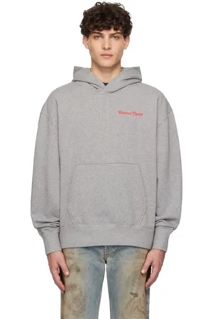 Kenzo Pull à capuche surdimensionné gris édition VERDY