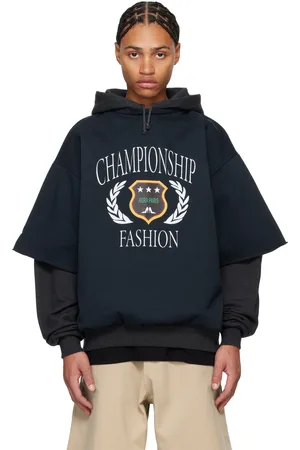 Abra Pull à capuche étagé Champion gris et bleu marine