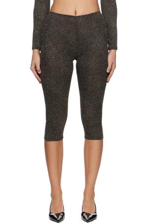 Beaufille Legging capri Cassia noir et doré