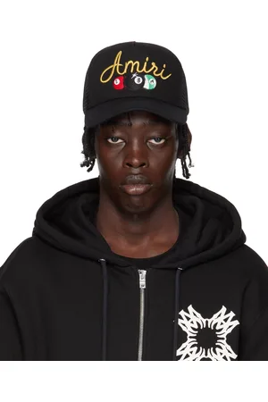 AMIRI Casquette de camionneur noire à image de boules de billard