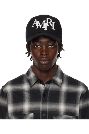 AMIRI Casquette noire en canevas à logo asymétrique