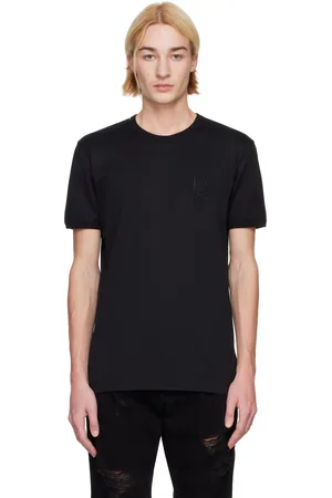 Dolce & Gabbana T-shirt noir en jersey à col ras du cou