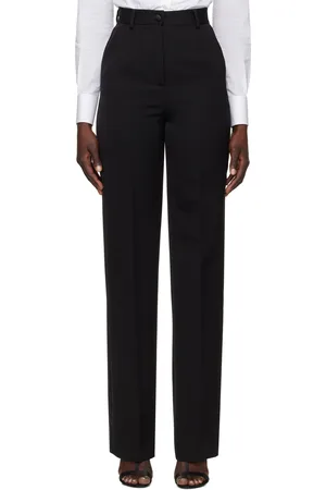 Dolce & Gabbana Pantalon de smoking noir en gabardine de laine